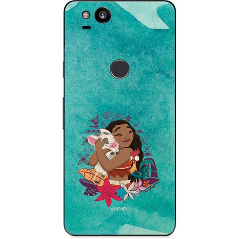Disney Princess Moana with Pua and Heihei Google Pixel 2 Skin